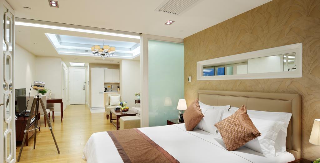 Yousu Hotel & Apartment Nanjing Xuanwu Lake Jinmao Plaza Branch Habitación foto